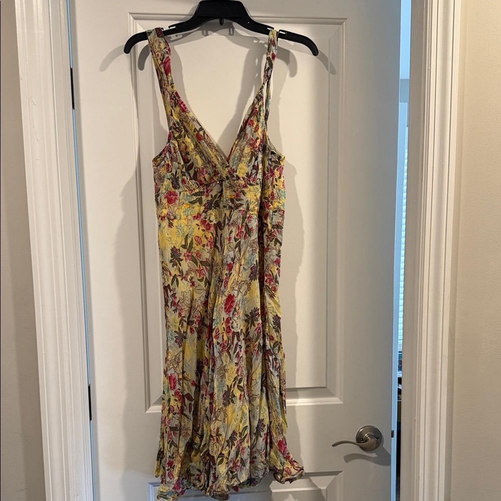 Temptations Yellow Floral Mini Dress